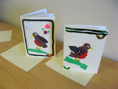 Some of the Christmas cards made during my art workshop!